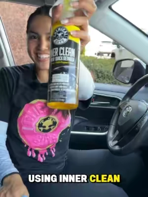 Inner Clean is a quick detailer that wipes away dirt, dust, and body oils from interior surfaces and restores a crisp OEM sheen while protecting against harmful UV rays!  #ChemicalGuys #CarDetailing #beforeafter #DetailingLife #ShinyCar