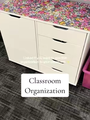 I love this for my classroom! My coworker grabbed one for hers as well 🤍 #teachersoftiktok #teachertok #classroomorganization #organizationmusthaves #homeoffice 