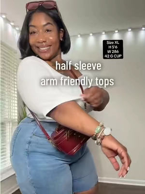 1/2 sleeve basic top with good arm coverage #basictops #womenstop 