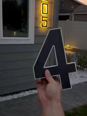 Illuminating house address numbers #homeimprovement 