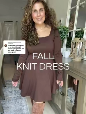 Replying to @AsDiamond82 so figure flattering and comfortable at the same time @btfbm_us #dress #knitdress #TikTokshopbacktoschool #Backtoschool #falldress 