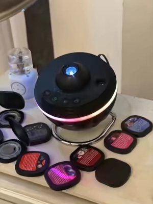 My girlfriend wanted to see the Milky Way, so I brought the whole galaxy into our room...#StarProjector #galaxyprojector #ambientlighting #bedroomlighting #tiktokmademebuylt 