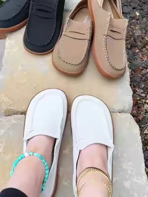 Loafers with barefoot comfort? I’m listening 🤎✨ #HOBIBEAR #BarefootShoes #BarefootLoafers #WomensLoafers #MinimalistShoes 
