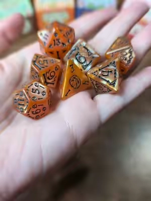 Fright Night Dice for Ttrpgs like dungeon and dragons #TikTokshopbacktoschool #dungeonsanddragons #dicegoblin 