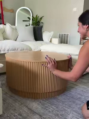 Coffee table redonda ✨ más colores disponibles #coffeetable #table #livingroomdecor #homedecor 