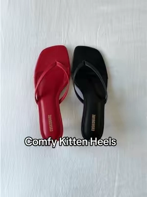 These kitten heels by Cushionaire > the insole has memory foam which makes them so comfy, I have these in multiple colors and love them <3 #kittenheels #cushionaire #heels #womensheels #womensshoes 