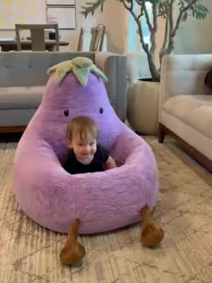 eggplant bean bag chair