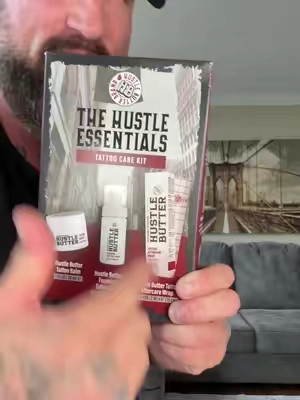 Don’t overpay for tattoo aftercare. 💸 This Hustle Essentials Kit comes with Hustle Butter tattoo balm, antibacterial foaming soap, and a second-skin-style aftercare wrap—all together in one convenient kit. If you have a tattoo appointment coming up, get your aftercare ready beforehand. . #TattooAftercare #HustleButter #TattooCare #NewTattoo #TattooEssentials