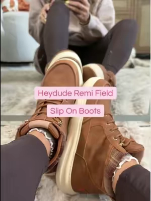Guys…these are the cutest new drip from @HeyDude the Remi Field Boots, and they’re slip Ons! #heydude #heydudenewarrivals #fallboots #TikTokshopbacktoschool #backtoschoolshopping 