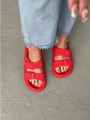 Cushionaire adjustable cloud slide sandals @Cushionaire  #cushionaire #sandals #sandalsforwomen #tiktokshopcreatorpicks 