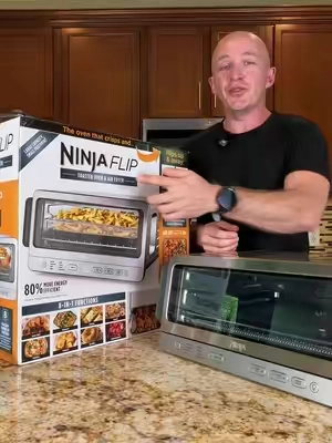 This new Ninja Flip toaster oven and air fryer is going to save a lot of space on your counter 👀 #ninjaflip #toasteroven #airfryer #ninjaairfryer #TikTokshopbacktoschool 