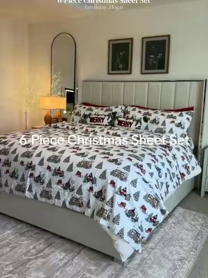 6-Piece Christmas Sheet Set #christmassheets #christmasbedding #bedding #TikTokshopbacktoschool #TikTokShopCreatorPicks 