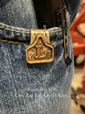 A little Texas style for your everyday carry Personalized with your initial and clips right onto your belt👨‍🏭🔥 #bluecollar #welder #cowboy #edc #fyp 