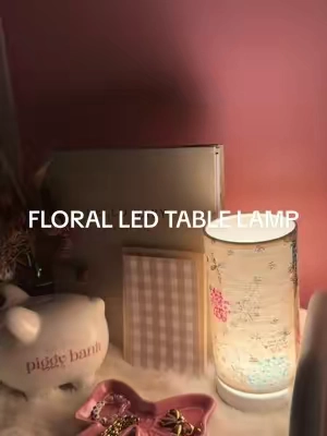 i’m in loooove with this little cutie 🎀🤍🌸✨  #nurserydecor #ambientlight #babyessentials #tablelamp #nursery 