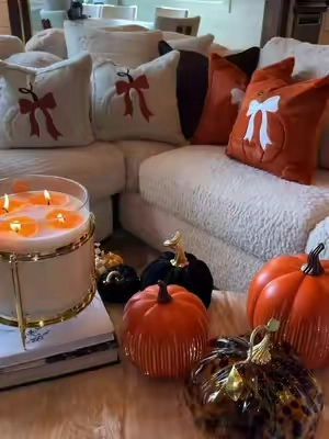 Cozy fall starts with pumpkin pillow covers 🎃🍂 #PumpkinPillowCovers #FallPillowCovers #PumpkinDecor #FallDecor #CozyFallDecor 