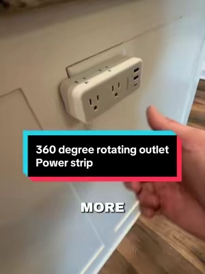 360 rotating outlet power strip #powerstrip #outletextender #homefinds #tiktokshopcreatorpicks #chargingstation 