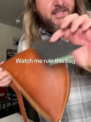Sanding a Portland leather koala sling was scary but I love the results. #leatherbag #tiktokshopcreatorpicks  #lovemyleather #plgpartner #TikTokshopbacktoschool 
