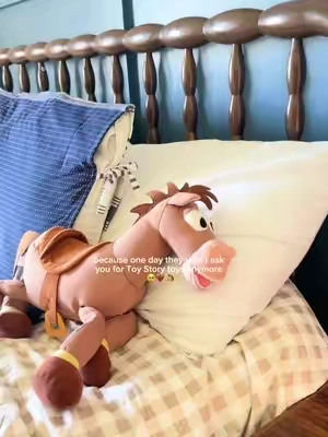 The sweetest Toy Story Bullseye plush for little ones who love their favorite cowboy crew 🥹🤎 This soft horse toy is such a fun gift for birthdays, playrooms, pretend play, or any Toy Story fan. 🐴✨ #ToyStory #Bullseye #KidsToys #ToddlerGiftIdeas #ToyTok