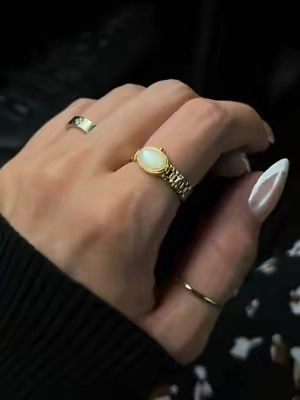 @en route jewelry #statementring #statementjewelry #watchbandring #enroutejewelry #ringstack 