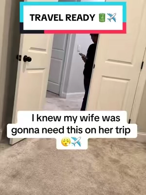 Made sure my wife had the one thing she’d REALLY need on her trip… and she absolutely loved it! 🔋❤️ #T#TikTokShopFindsT#TravelEssentialsMustHaveGadget #powerbank #charger 