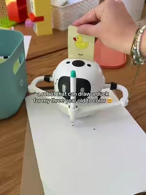 All day long my kiddos are asking for the drawing robot 😆😂 #drawingrobot #toddlermom #toddlercoloring #toddleractivities 