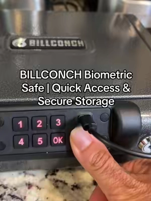 BILLCONCH Biometric Gun Safe for Home Security — a compact quick-access lock box designed for secure storage in the bedroom, nightstand, or vehicle. Features fingerprint access, digital PIN entry, key unlock, interior storage, and sound settings in a space-saving design. A practical option for organizing and securing valuables and other permitted items while keeping them stored responsibly. 🔒 #GunSafe #BiometricSafe #HomeSecurity #SecureStorage #TikTokshopbacktoschool @Billconch 