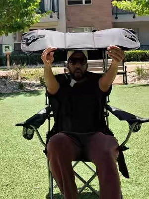 Turns out this lawn chair is actaully worth it #outdoorchair #lawnchair #canopychair
