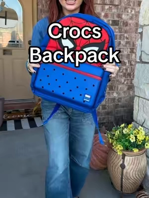 Crocs just dropped their new spidey backpacks and I’m obsessed! #crocs #crocsbackpack #crocsnewarrivals #tiktokshopcreatorpicks 