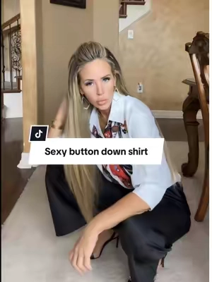 Chic meets statement style in this oversized graphic tie-print button-down. The perfect elevated top for effortless day-to-night styling. #WomensFashion #ButtonDownShirt #ChicStyle #Over40Fashion #TikTokShopFashion