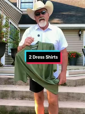 Men’s 2 pack of performance dress shirts. #men #shirt#dealforyoudays #summervibes #fashiontiktok 