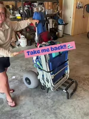 Replying to @HeatherB No more making five trips through the sand! This VEVOR beach cart holds all the chairs, towels, coolers and everything else we somehow “need” for a beach day.  #tiktokshopcreatorpicks #TikTokshopbacktoschool #beachday #beachcart #vacations 