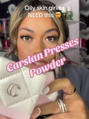 Oily skin girlies LOCK IN 🔒 @carslan_us Limited Edition Pressed Powder ✨ #carslan #powder #oilyskin #pressedpowder #carslanpowder 