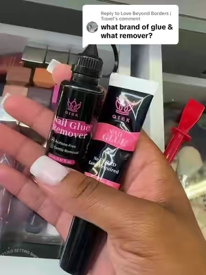 Replying to @Love Beyond Borders | Travel if you want regular nail glue vs the gel glue 🫶🏽