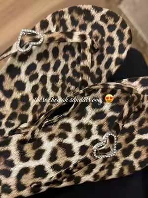yall these are soo cute 🐆 | #fypシ #oxnnm #leopardprint #cheetahsandals #cutesandals 