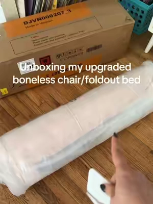 Free shipping unboxing  Sikaic 3 in 1 Folding Sofa Bed Lounge Chair with Pillows, Modular Multi-Functional Armchair for Living Room, Bedroom, Home Office, Boneless Couches, Easy Assembly, Home Furniture, Dorm Essentials ##TikTokshopbacktoschool #chairbed #bonelesschair #foldingbed #dorm 