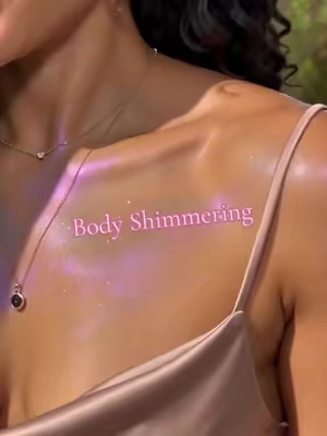 Just a little swipe and the skin is GLOWINGGG ✨😍 This body shimmer gives that gorgeous sparkly finish that looks so good on your shoulders, chest, arms, and legs. #BodyShimmer #BodyGlow #ShimmerMakeup #GlowySkin #BeautyMustHaves