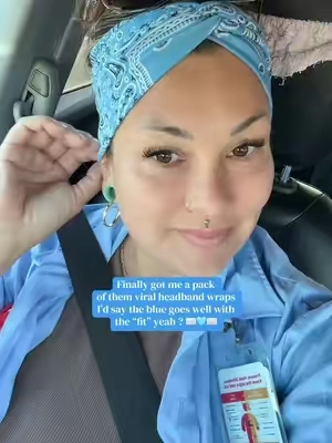 #headband #bandana #headweap #bluecollar #backtoschool 
