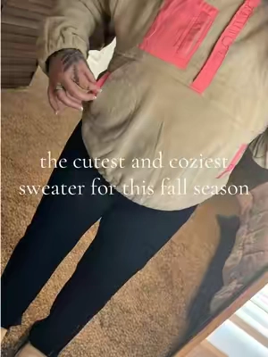 the pink details are everything 💓😍 true to size & sooo cozy. 🥰 #womensjacket #womenssweater #fallclothes #cozyclothes #cuteclothes 