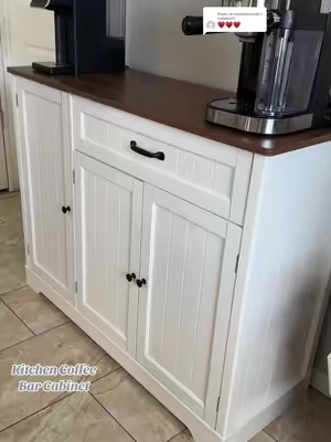 Replying to @mariaventura6 Kitchen Coffee Bar Cabinet / Gabinete perfecto para Una estación de cafe  #barcabinet #coffeebar #homeorganization #TikTokshopbacktoschool 