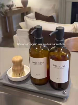It’s always the little details 🤎✨ Such an easy way to make my kitchen feel more put together🫧✨ #TikTokshopbacktoschool #soapdispenser #homedecor #kitchendispenser #kitchenessentials  