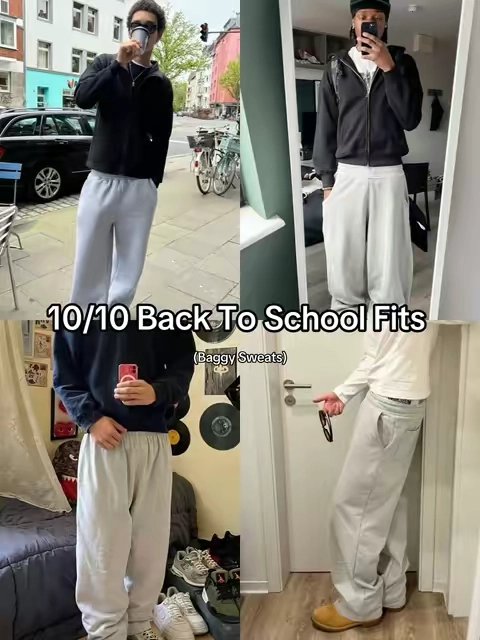 Best grey sweats for school just be sure to use coupons to get it cheaper 🙏  #tiktokshopsummersale #backtoschool #baggysweats #lucidblanks
