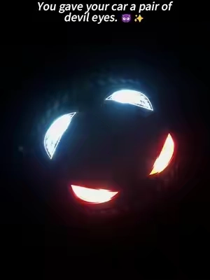 Solar energy supplies the devils eye. #car #carled #led #atmospherelamp #carconversion 