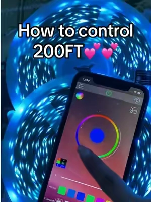 How to control 200ft🥰🥰#homemakeover #how #lightstrip #app 