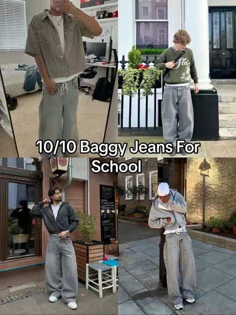 Best ways to dress for school 🙏  #tiktokshopsummersale #backtoschool #baggyjeans 