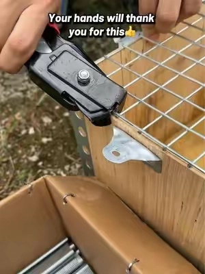 Stop twisting wire by hand, one connection at a time. This hog ring plier lets you load the C rings, squeeze, and secure each connection quickly and consistently-great for fencing, pet cages, upholstery, car seats, and other repair projects.#HogRingPliers ##FencingTool #DIY #Upholstery #CageRepair 