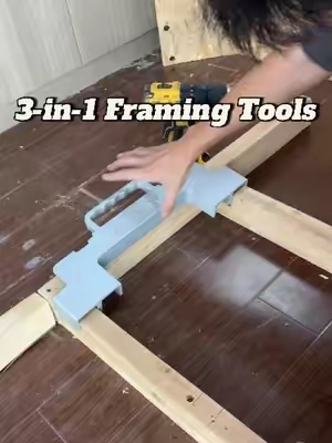 How to frame walls fast? 🛠️ This 3-in-1 Framing Tool is the ultimate cheat code! Grab this insane deal below 🛒👇 #framing #carpentry #construction #tools #DIY 