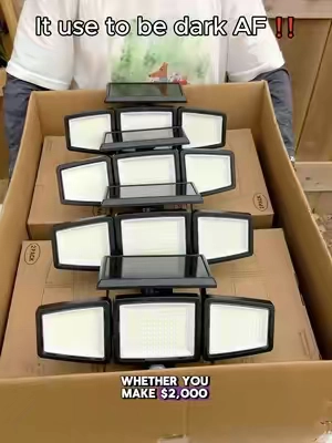 The boss is going crazy and selling these at manufacturing cost 👋👋#outdoorlighting #solarlights #lights #motionsensor #tiktokmademebuyit 