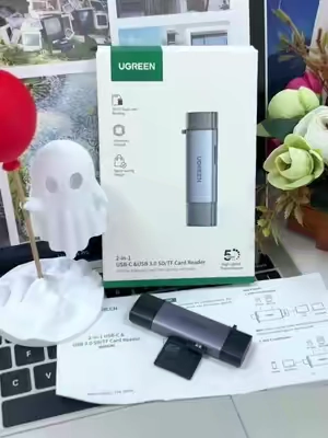 Grab the UGREEN 2-in-1 card reader now - lightning-fast transfers, dual card slots, and a special limited -time discount waiting for you!🚀#techvibes #SDCardReader #TikTokshopbacktoschool #tiktokshopsummersale #PhoneAccessories