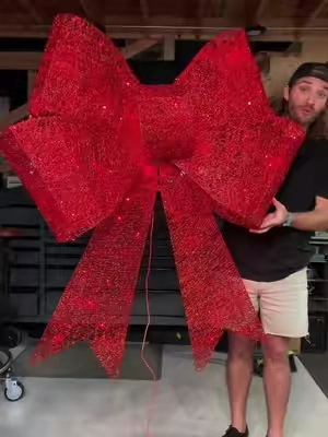 Best Choice Products Pre-Lit Christmas Bow #christmasbow #christmasdecor #christmasdecorations #bow #tiktokshopcreatorpicks 
