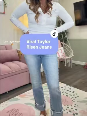 The viral Taylor Risen jeans have been restocked!! @Wild Oak Boutique 